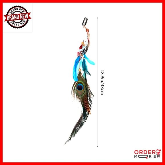 Peacock Feather Hair Clips Set for Cosplay Party Daily Wear main image 5